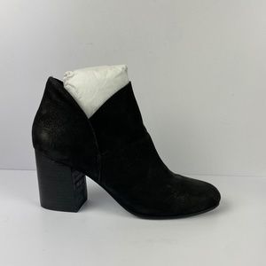 EILEEN FISHER BLACK NUBUCK PULL-ON ANKLE BOOTS SZ 11